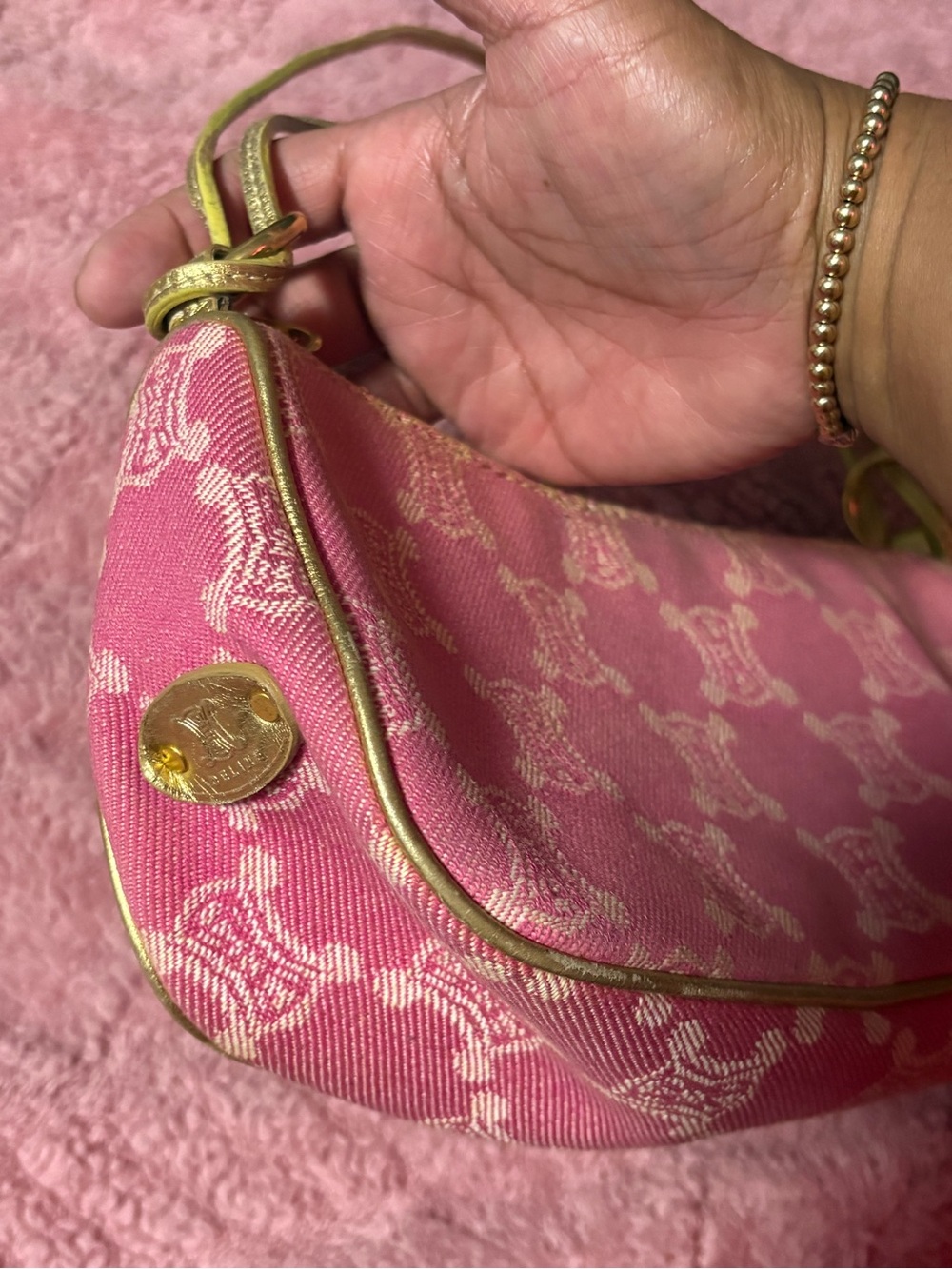 Celine Pink Macadam Pochette bag - Picture 14 of 15